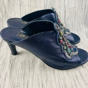 Brighton Navy Blue Embellished Heels